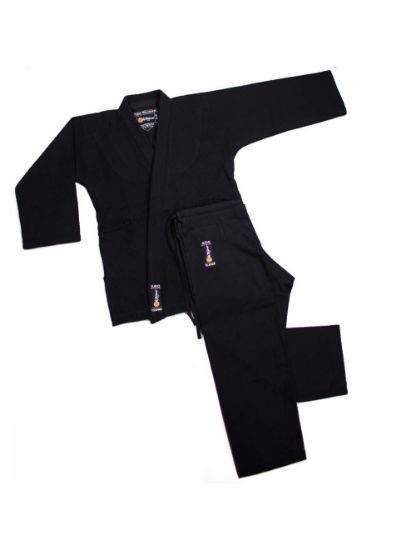 Picture of JUDO UNIFORM DOUBLE WEAVES NEW IJF SPECS BLACK