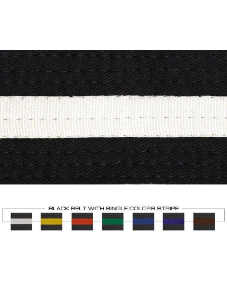 Picture of BLACK BELT WITH COLORS STRIPE